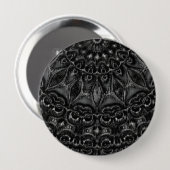 Charcoal Mandala Button (Voorkant /achterkant)