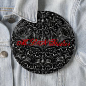 Charcoal Mandala Button (In situ)