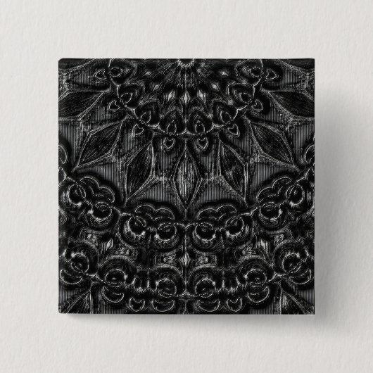 Charcoal Mandala Button (Voorkant)