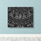 Charcoal Mandala Canvas Afdruk (Insitu (Houten vloer))