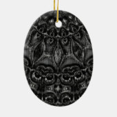 Charcoal Mandala Ceramic Ornament (Achterkant)