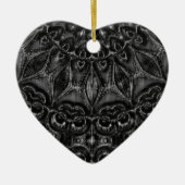 Charcoal Mandala Ceramic Ornament (Voorkant)