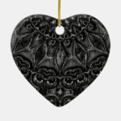 Charcoal Mandala Ceramic Ornament (Achterkant)