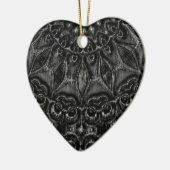 Charcoal Mandala Ceramic Ornament (Links)