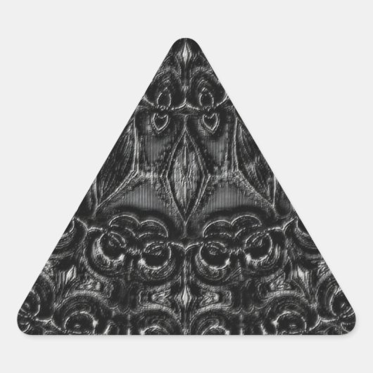Charcoal Mandala Driehoek Sticker (Voorkant)
