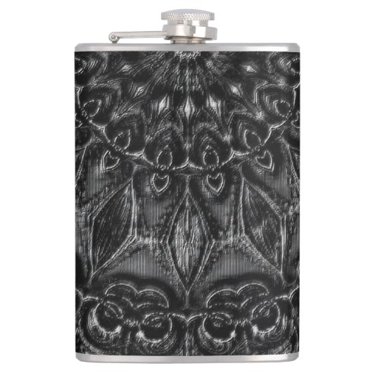 Charcoal Mandala Flask Heupfles (Voorkant)