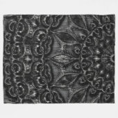 Charcoal Mandala Fleece Blanket (Voorkant (Horizontaal))