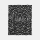 Charcoal Mandala Fleece Blanket (Voorkant)