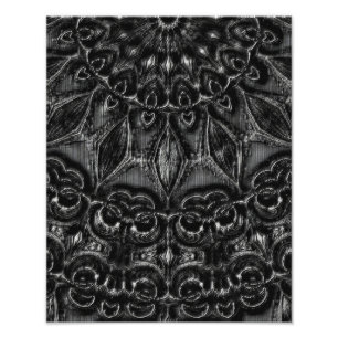 Charcoal Mandala Foto afdrukken Afdruk