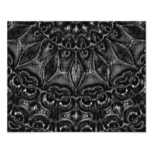 Charcoal Mandala Foto afdrukken Afdruk
