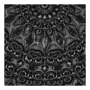 Charcoal Mandala Foto afdrukken Afdruk