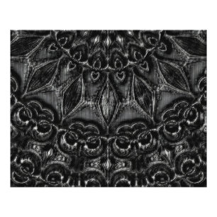 Charcoal Mandala Foto afdrukken Afdruk
