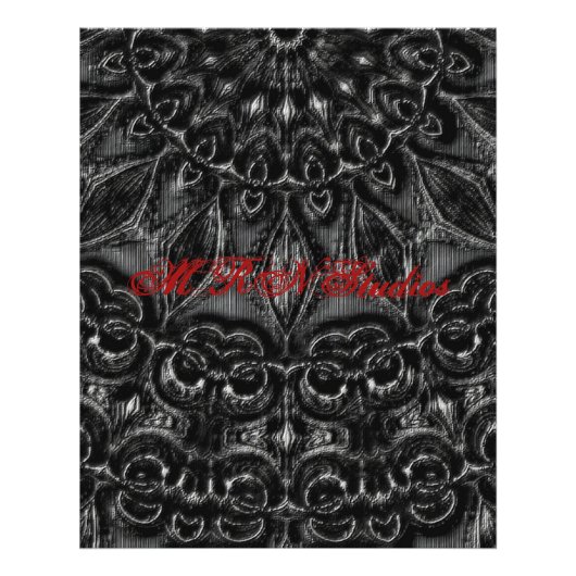 Charcoal Mandala Foto afdrukken Foto Afdruk (Voorkant)