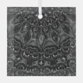 Charcoal Mandala Glas Ornament (Voorkant)