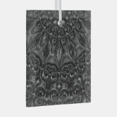 Charcoal Mandala Glas Ornament (Voorkant Rechts)