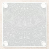 Charcoal Mandala Glazen Onderzetter (Achterkant)