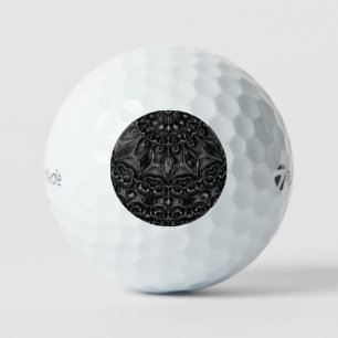 Charcoal Mandala Golf Balls Golfballen