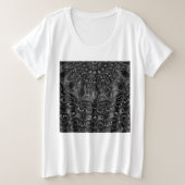 Charcoal Mandala Grote Maat T-shirt (Design voorkant)