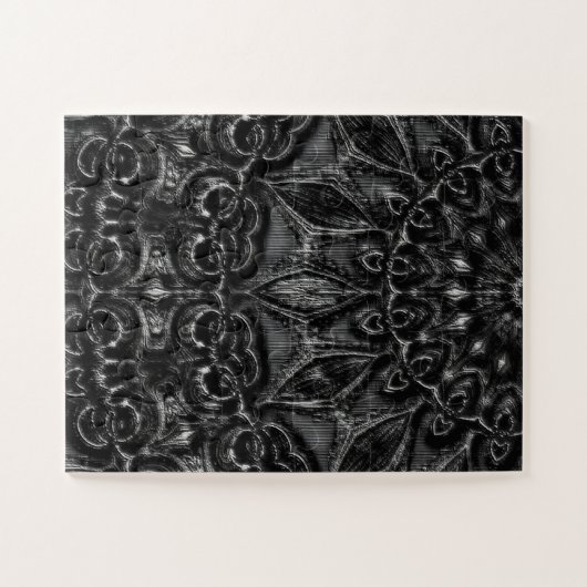 Charcoal Mandala Jigzaag Puzzle Legpuzzel (Horizontaal)