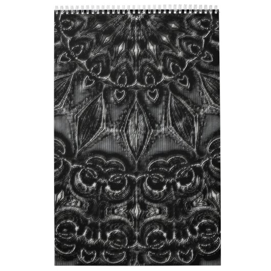 Charcoal Mandala Kalender (Hoes)
