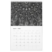 Charcoal Mandala Kalender (Mar 2026)
