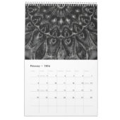 Charcoal Mandala Kalender (Feb 2026)
