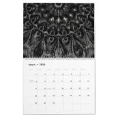 Charcoal Mandala Kalender (Mar 2026)