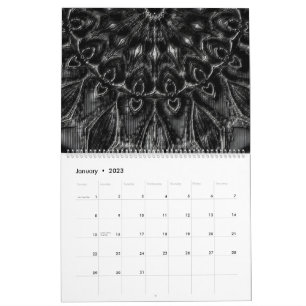 Charcoal Mandala Kalender