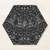 Charcoal Mandala Kartonnen Onderzetters (Voorkant)