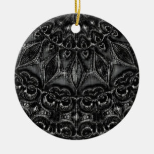 Charcoal Mandala Keramisch Ornament