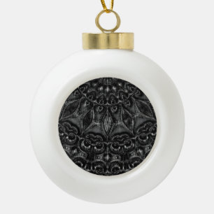 Charcoal Mandala Keramische Bal Ornament