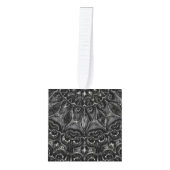 Charcoal Mandala Kubus Ornament (Voorkant)