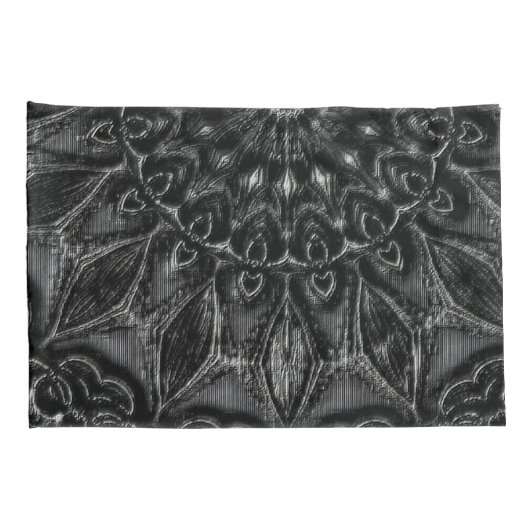 Charcoal Mandala Kussensloop (Achterkant-Rechts)