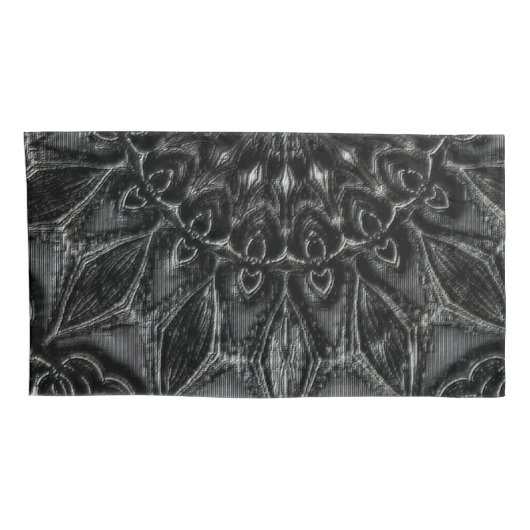 Charcoal Mandala Kussensloop (Achterkant-Rechts)