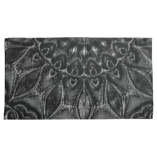 Charcoal Mandala Kussensloop (Voorkant-Rechts)