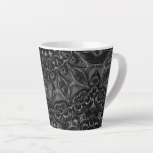 Charcoal Mandala Latte Mok