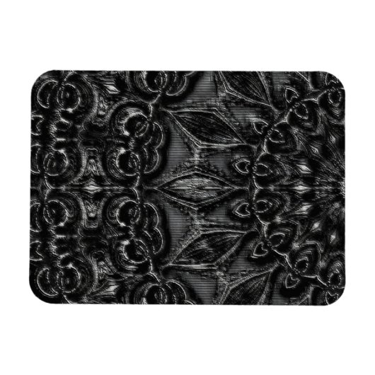 Charcoal Mandala Magneet (Horizontaal)