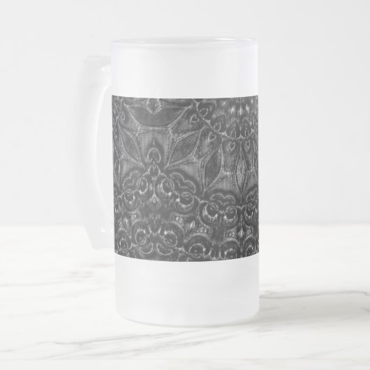Charcoal Mandala Matglas Bierpul (Voorkant links)