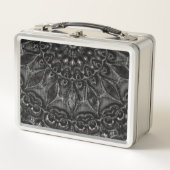 Charcoal Mandala Metal Lunch Box (Voorkant)