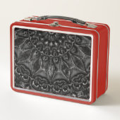Charcoal Mandala Metal Lunch Box (Voorkant)