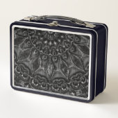 Charcoal Mandala Metal Lunch Box (Voorkant)