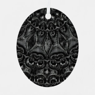 Charcoal Mandala Metalen Ornament