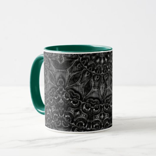 Charcoal Mandala Mok (Voorkant links)