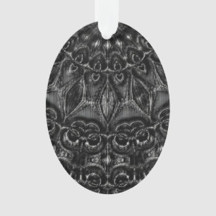 Charcoal Mandala Ornament