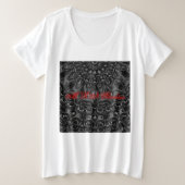 Charcoal Mandala  Plus Size T-Shirt (Design devant)