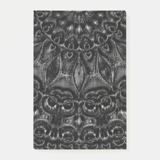 Charcoal Mandala Post-it Notes (Voorkant)