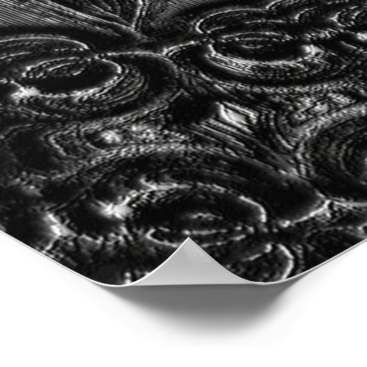 Charcoal Mandala Poster (Coin)