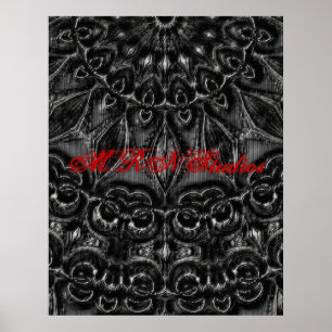 Charcoal Mandala Poster