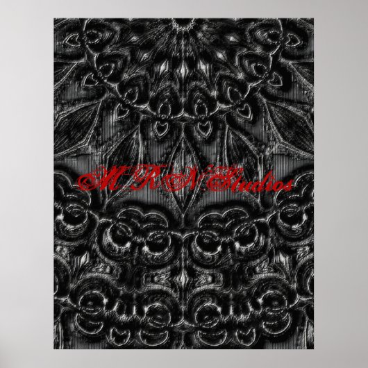 Charcoal Mandala Poster (Voorkant)