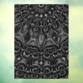 Charcoal Mandala Raamsticker (Vel 3)